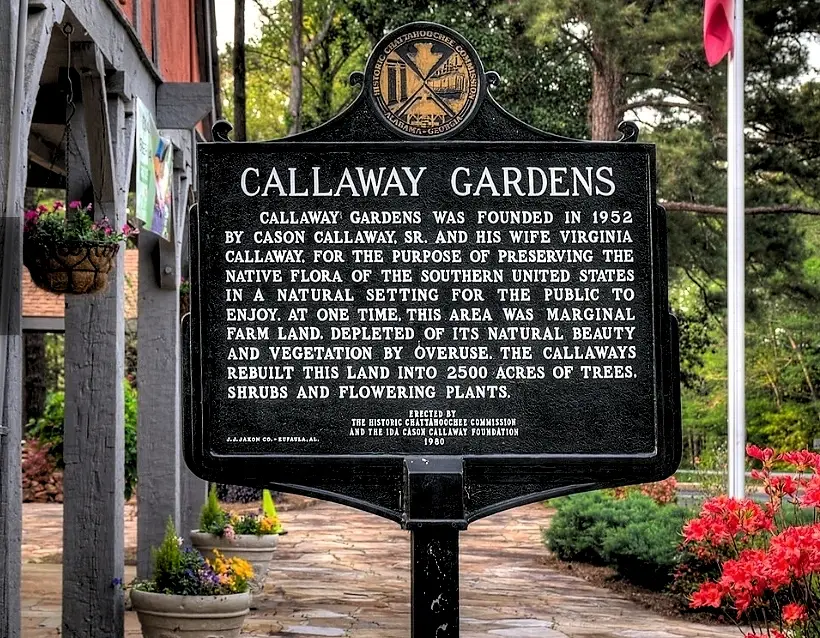 Callaway Gardens historic marker