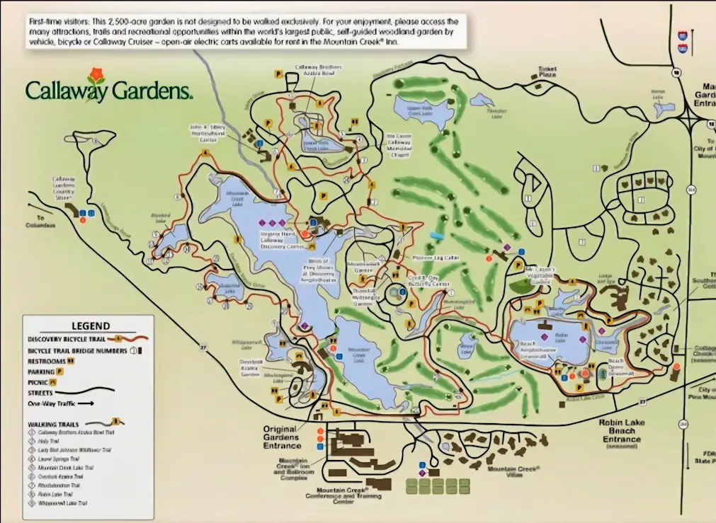 Callaway Gardens map