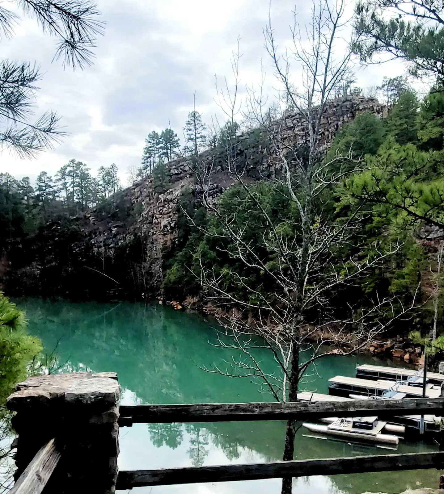 Old rock quarry in Pinnacle Mountain State Park