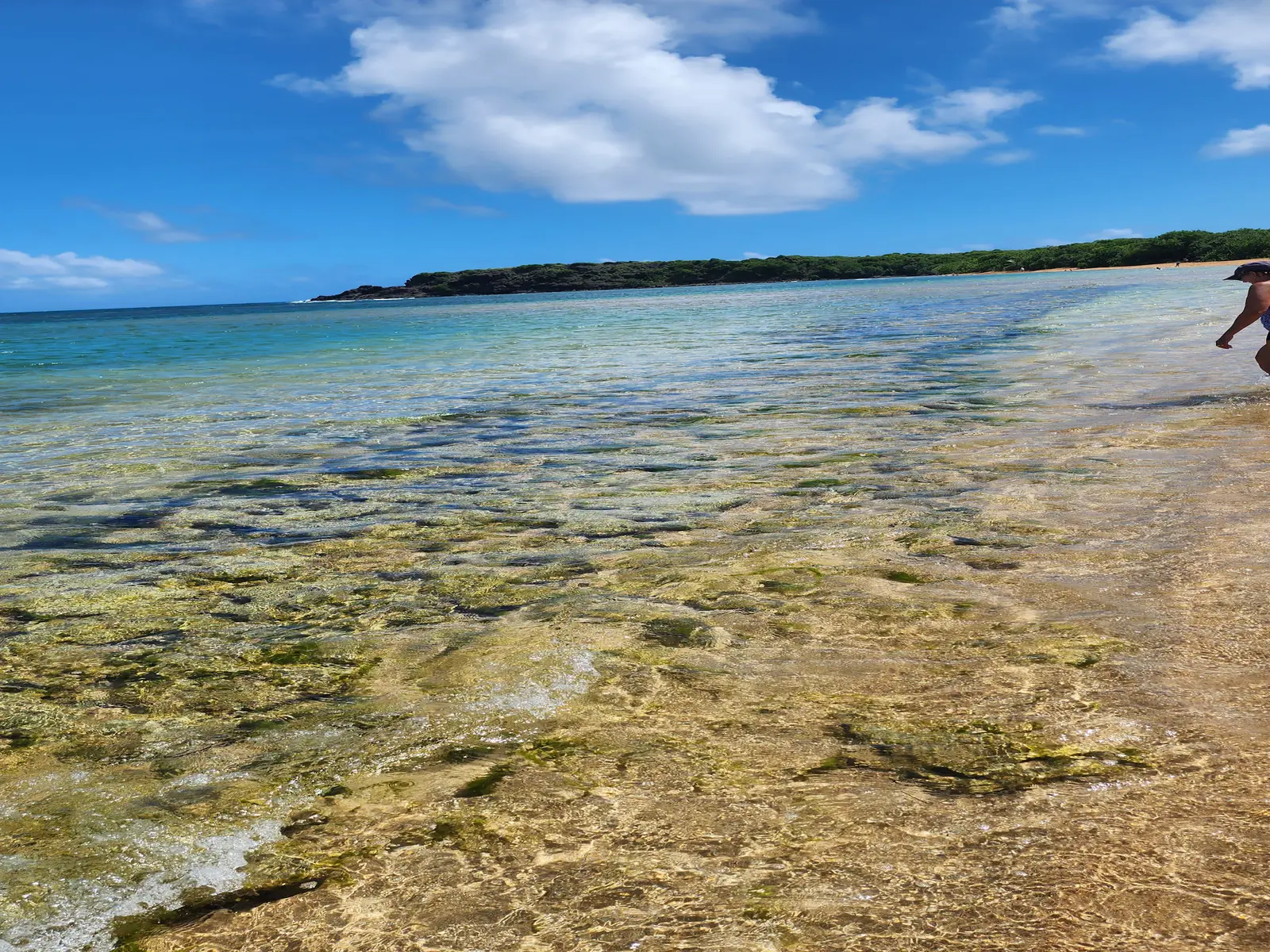 Natural road in the water at Playa Escondida