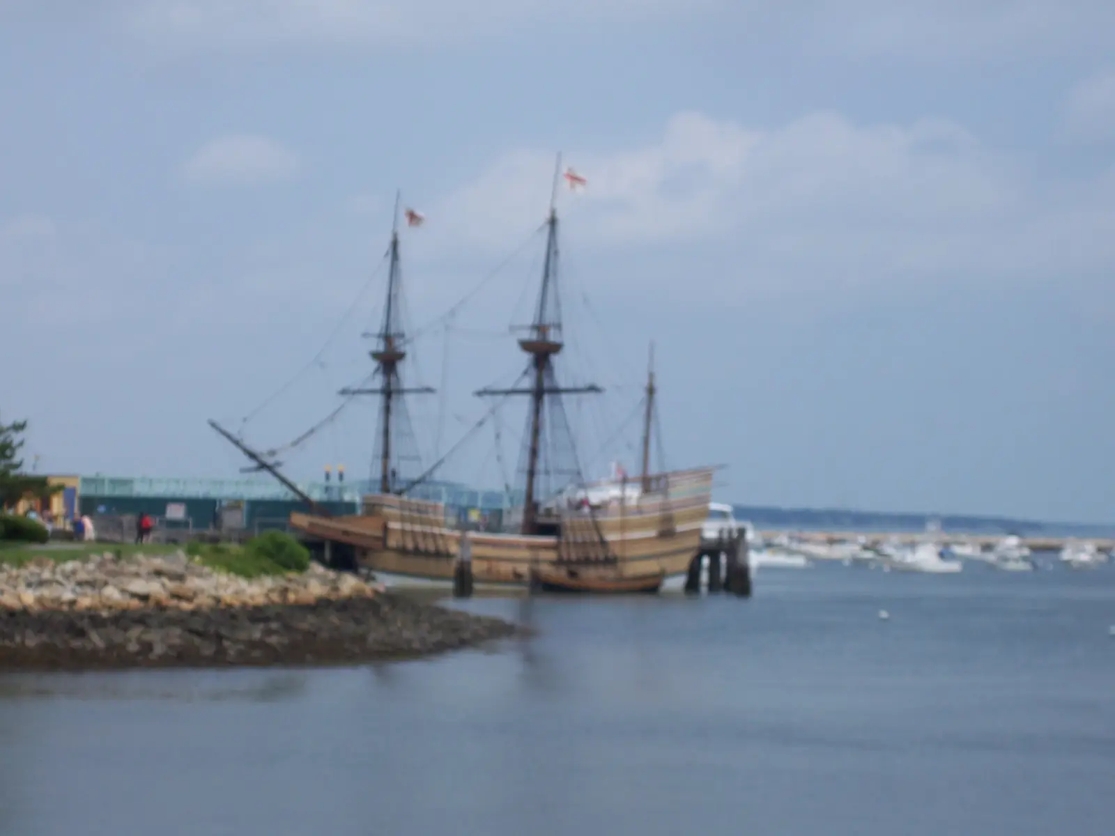 The replica of the Mayflower.