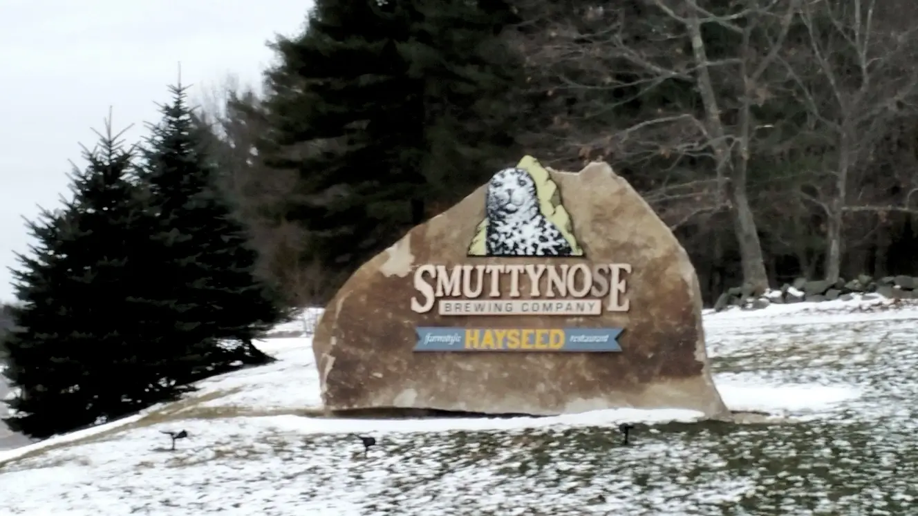 Smuttynose Brewery sign near Portsmouth, New Hampshire