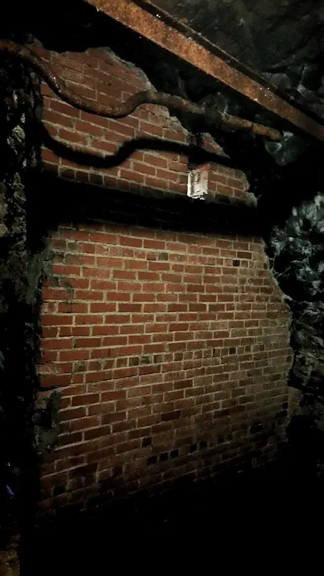 Wall built by the government during prohibition to keep the brewery from using the fermentation caves