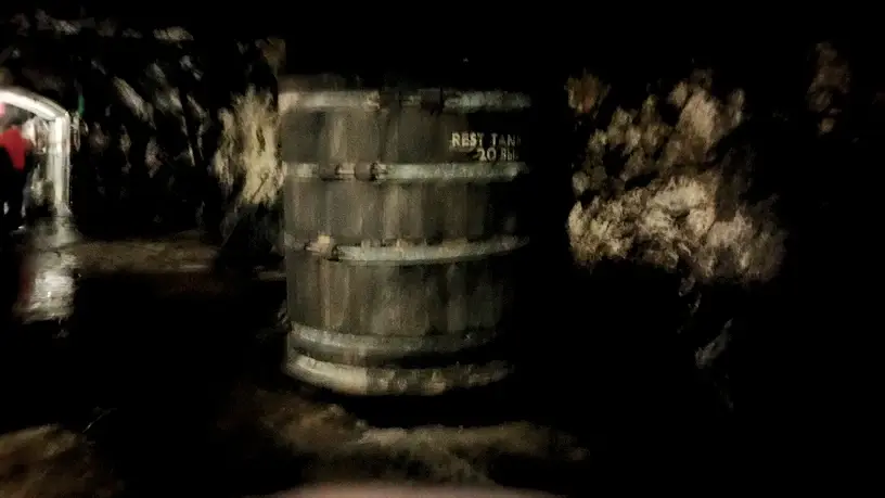 Old wooden fermentation barrel