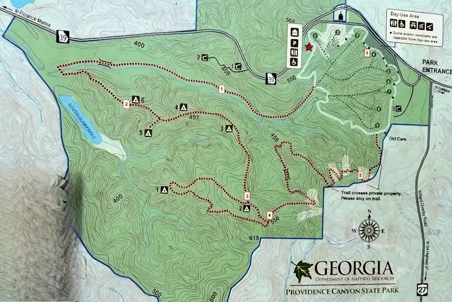  Providence Canyon trail map