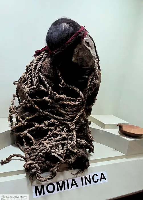 Inca mummy in the Museo Arquelogico de Pucara