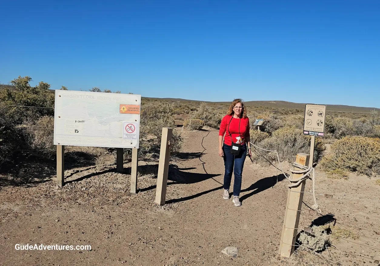 Entrance to the trail along the coast.