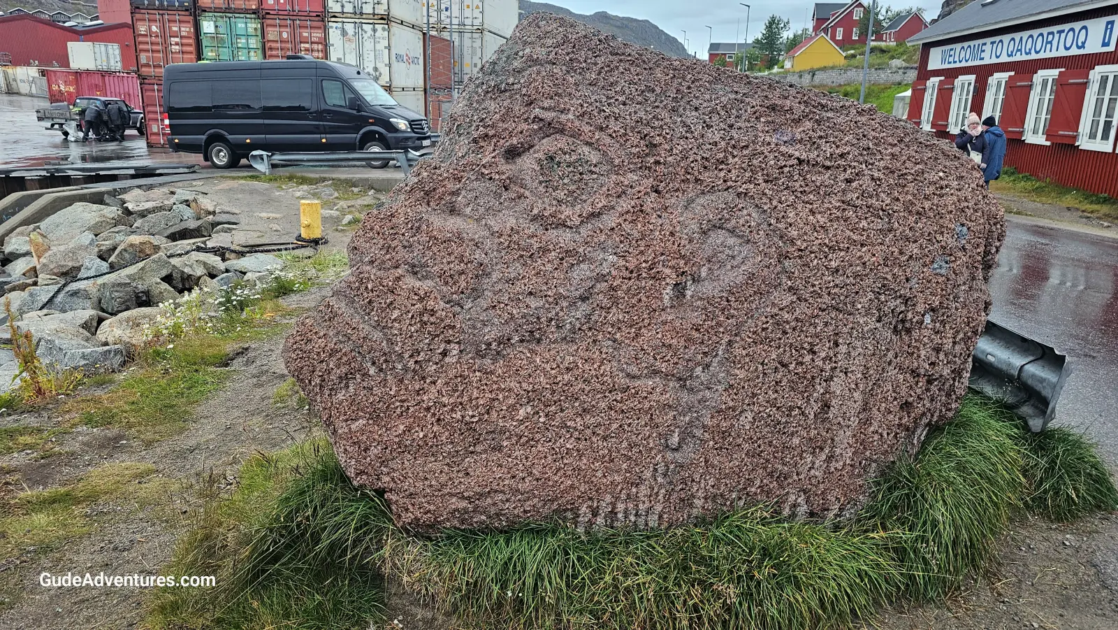 The Eric the Red carving is part of the Stone & Man art project.