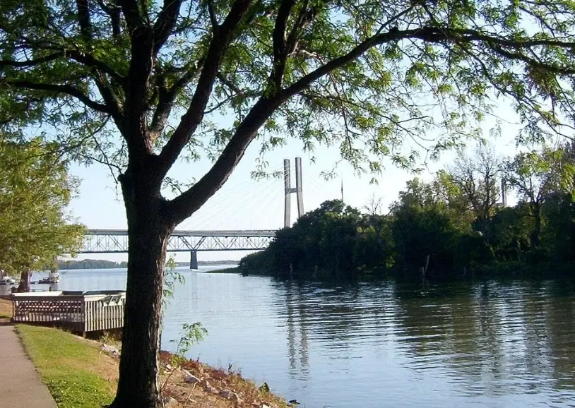 Quincy bay and the Mississippi River