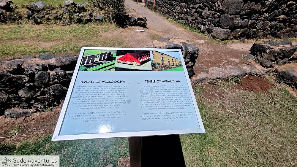 Information on the Temple of Wiracocha