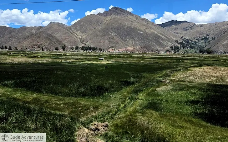 The fertile countryside around Raqchi