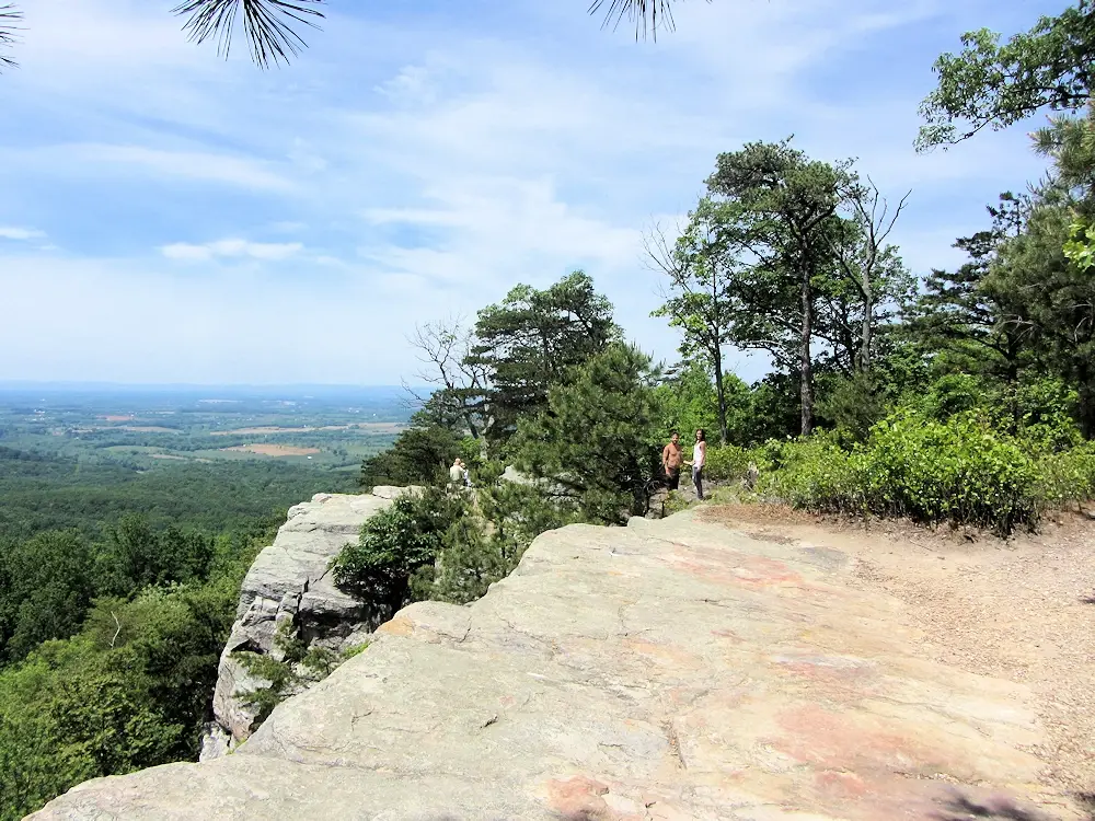 The west end of the rocks is on the Virginia state line