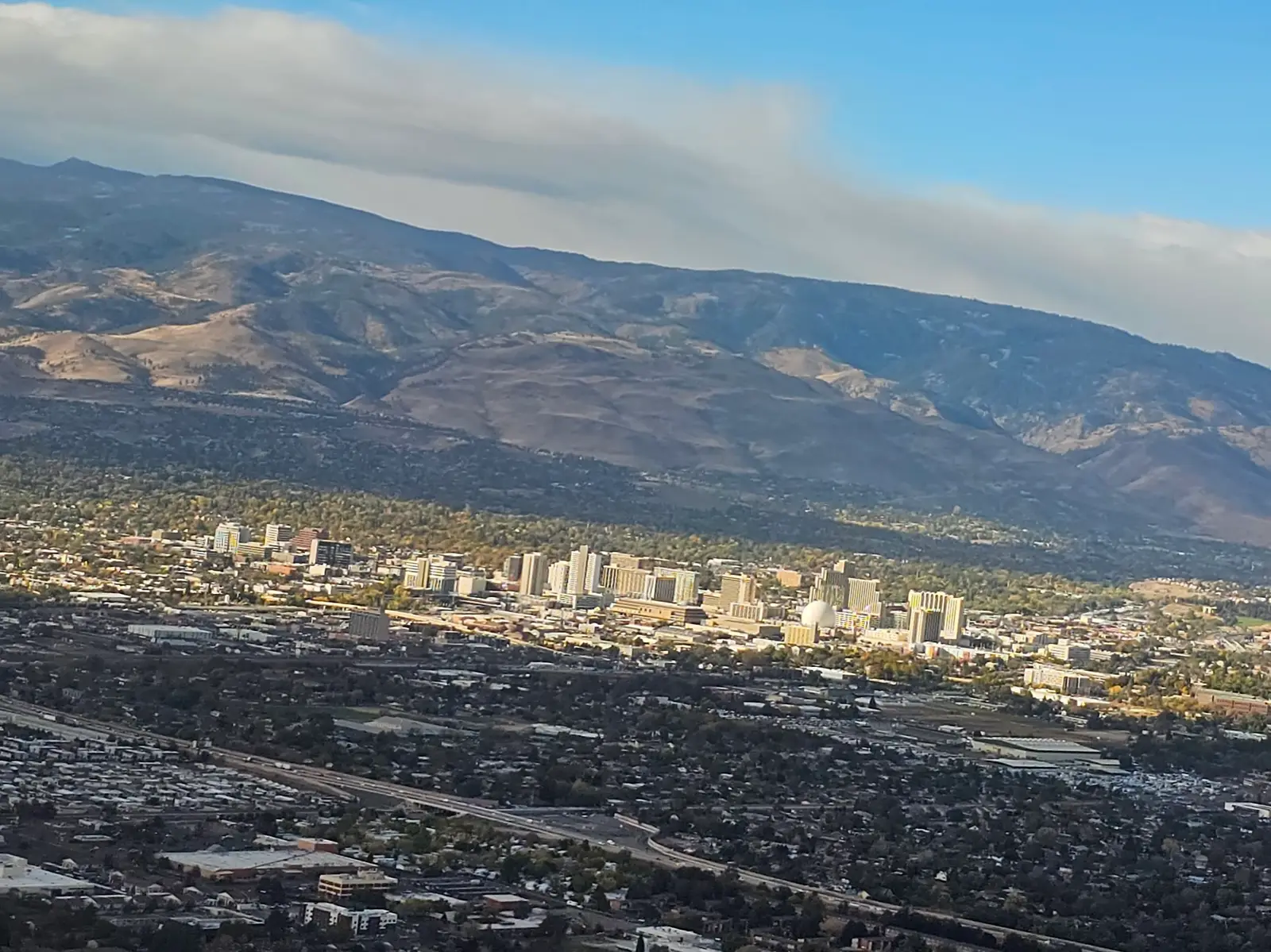 View of Reno from the air