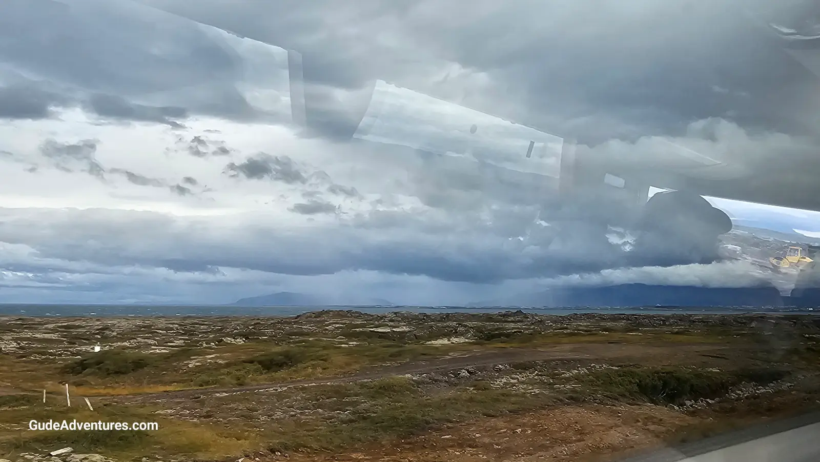 View of Reykjavík as you approach it from the airport.