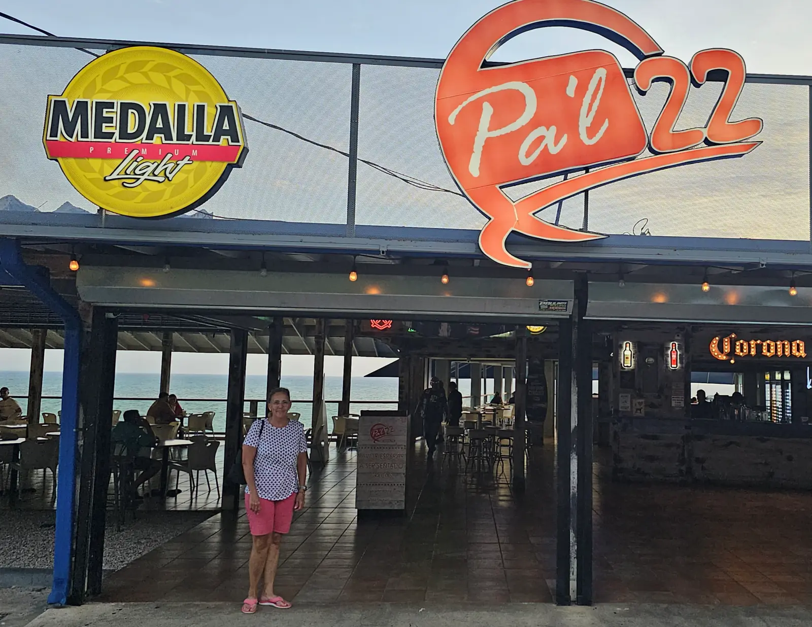 Dinner at the Pal 22 restaurant overlooking the bay.