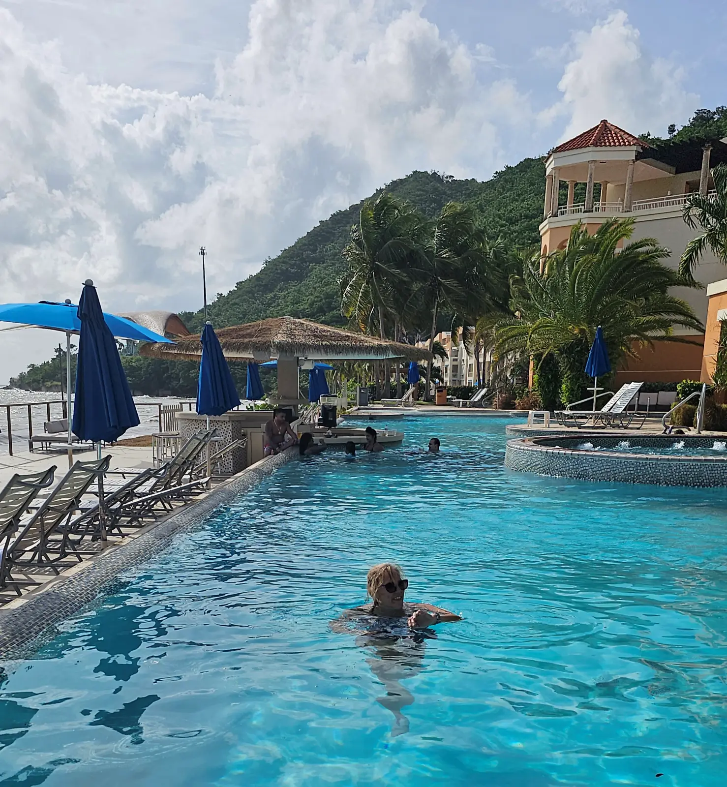 Enjoying the pool at the Rincon Beach Resort