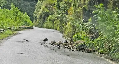 Rock slide on the Road to Hana