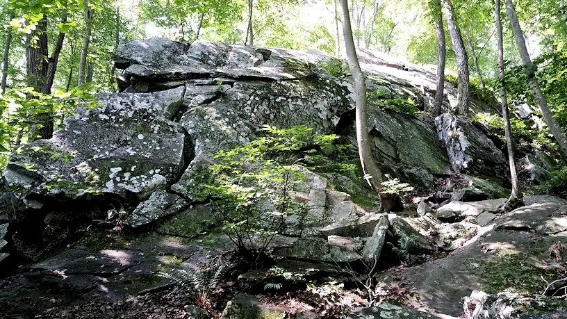 Large rock outcrop at Rocks State Park