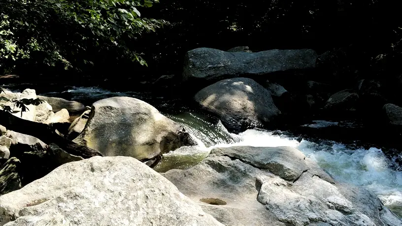Small waterfall on Deer Creek at Rocks State Park