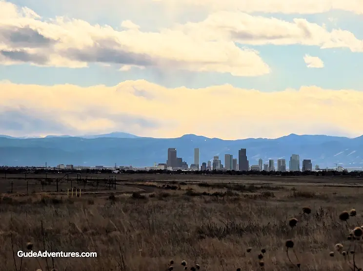 View of downtown Denver from the Rocky Mountain Arsenal National Wildlife Refuge
