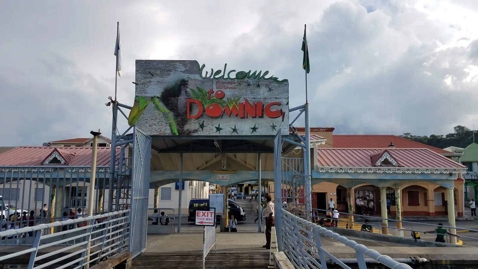 The pier at the Roseau, Dominica port 