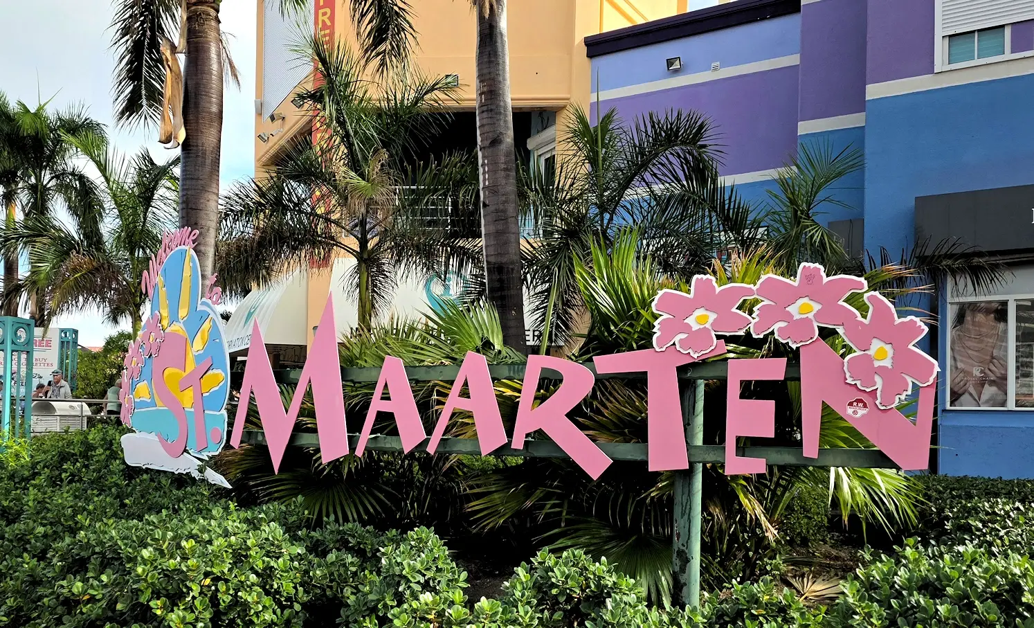 St Maaarten sign in Philipsburg