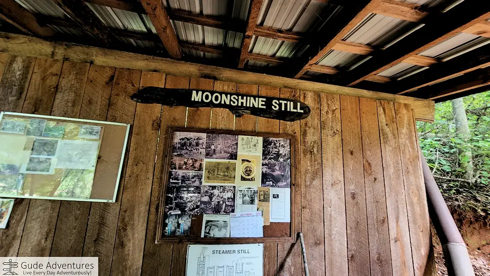 Information on moonshine still at Hagood Mill