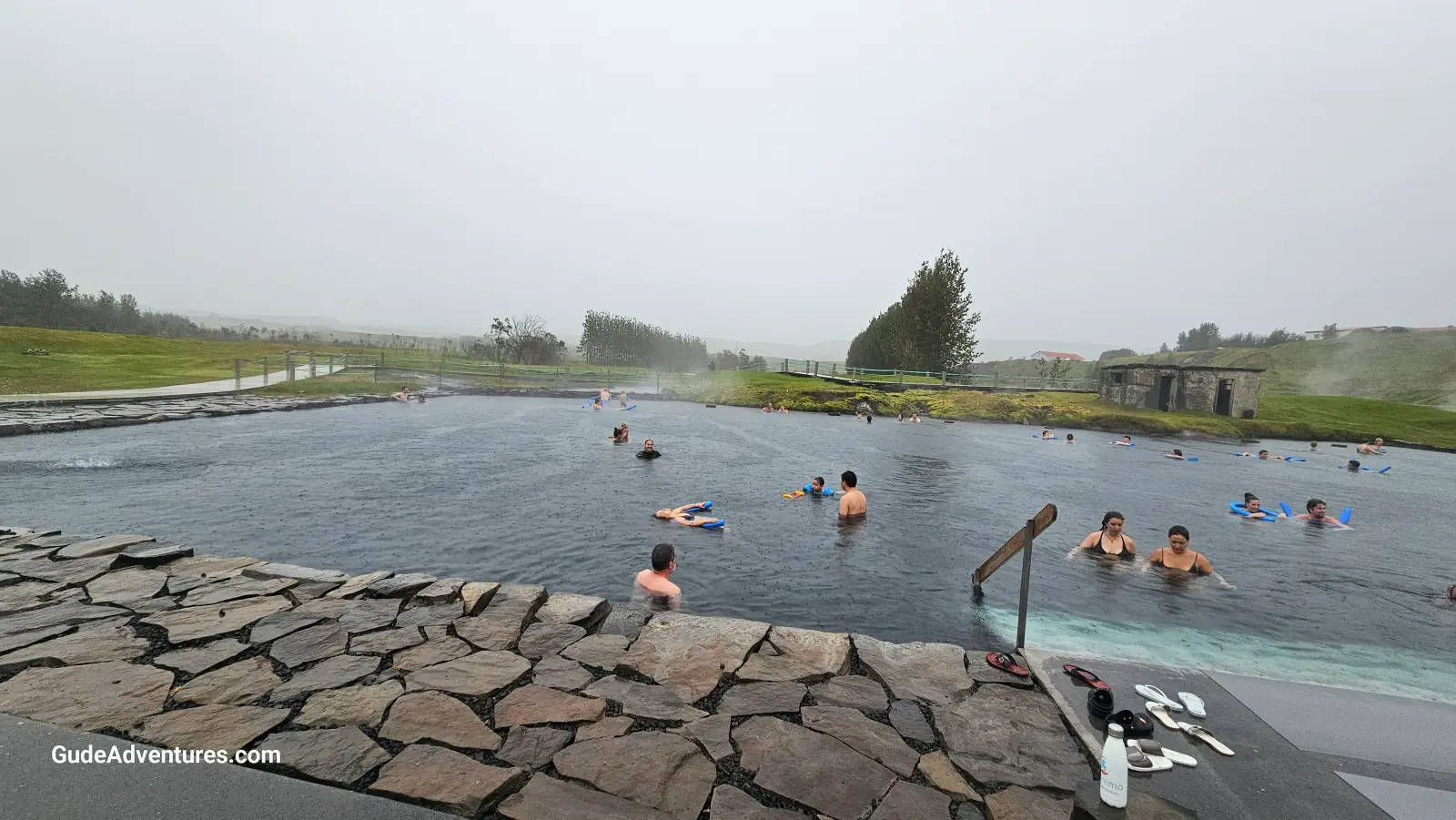 The Secret Lagoon swimming area.