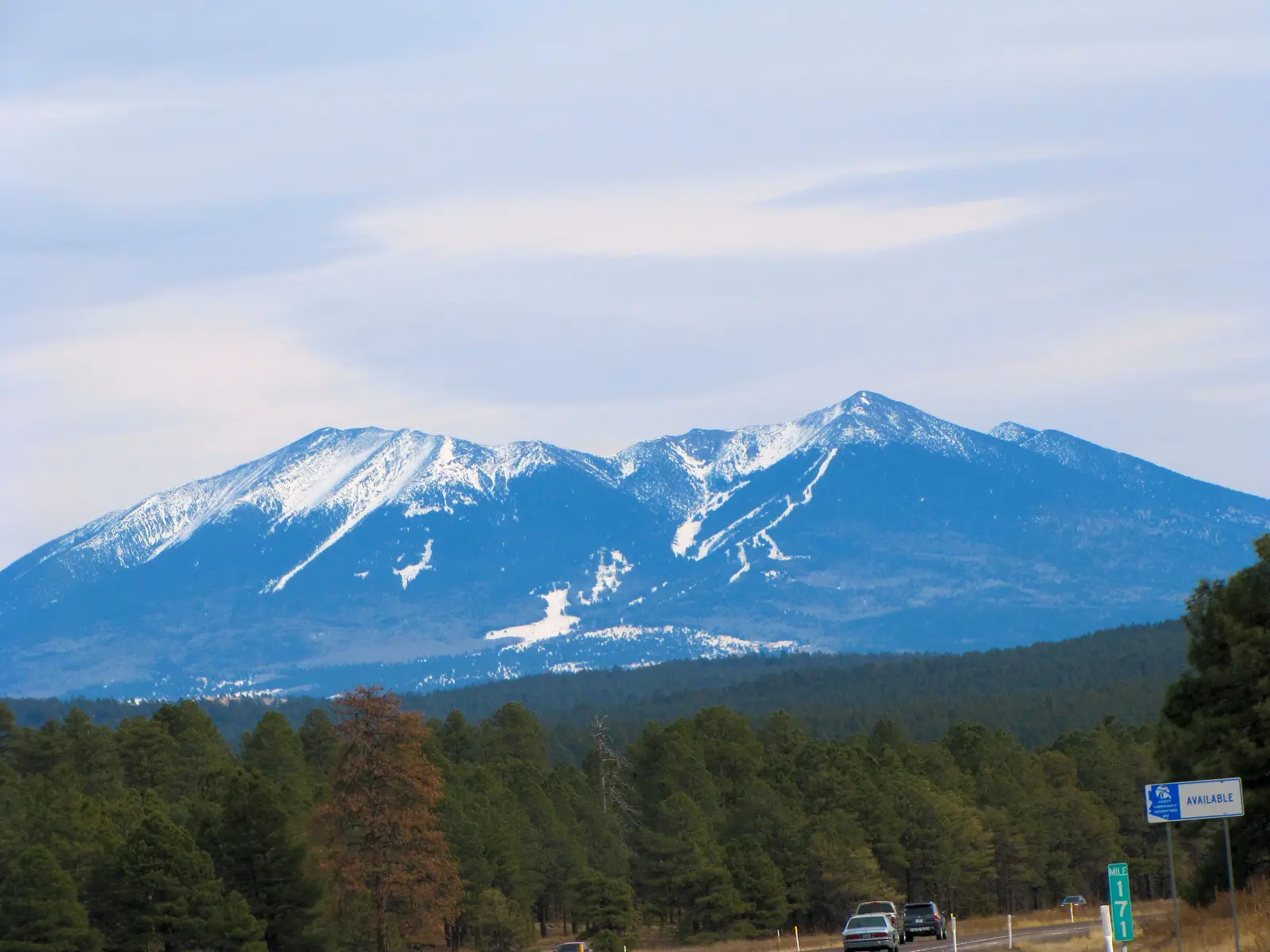 Humphreys Peak is located near Flagstaff.