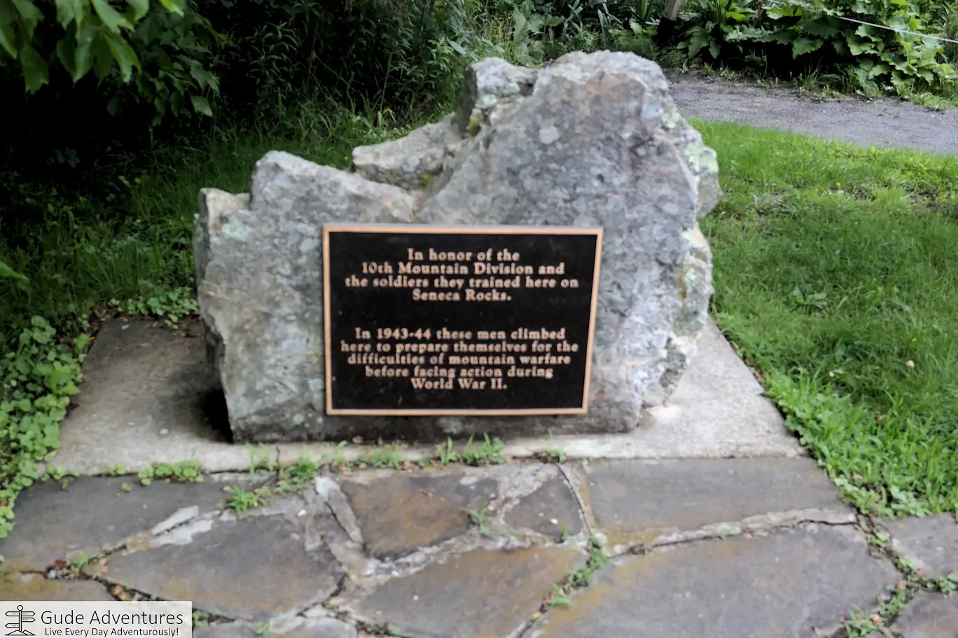 Historic marker about 10th Mountain Division training here during World War II
