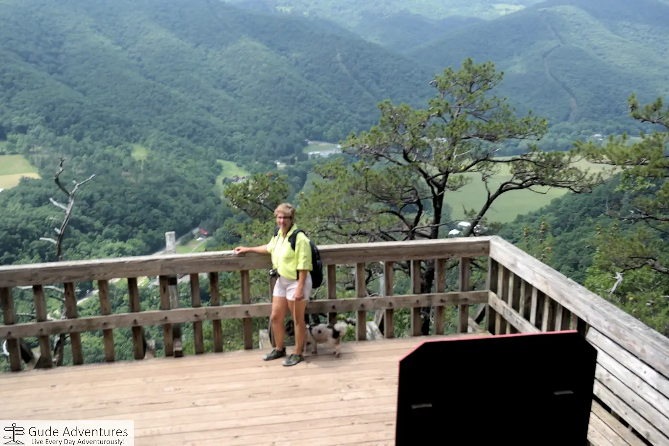 View of the observation deck at Seneca Rocks