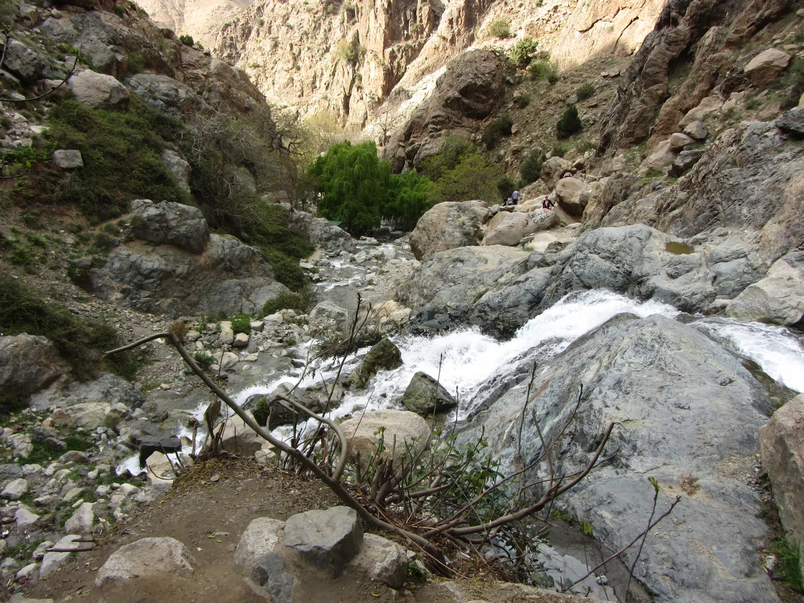 View from the top of one of the waterfalls