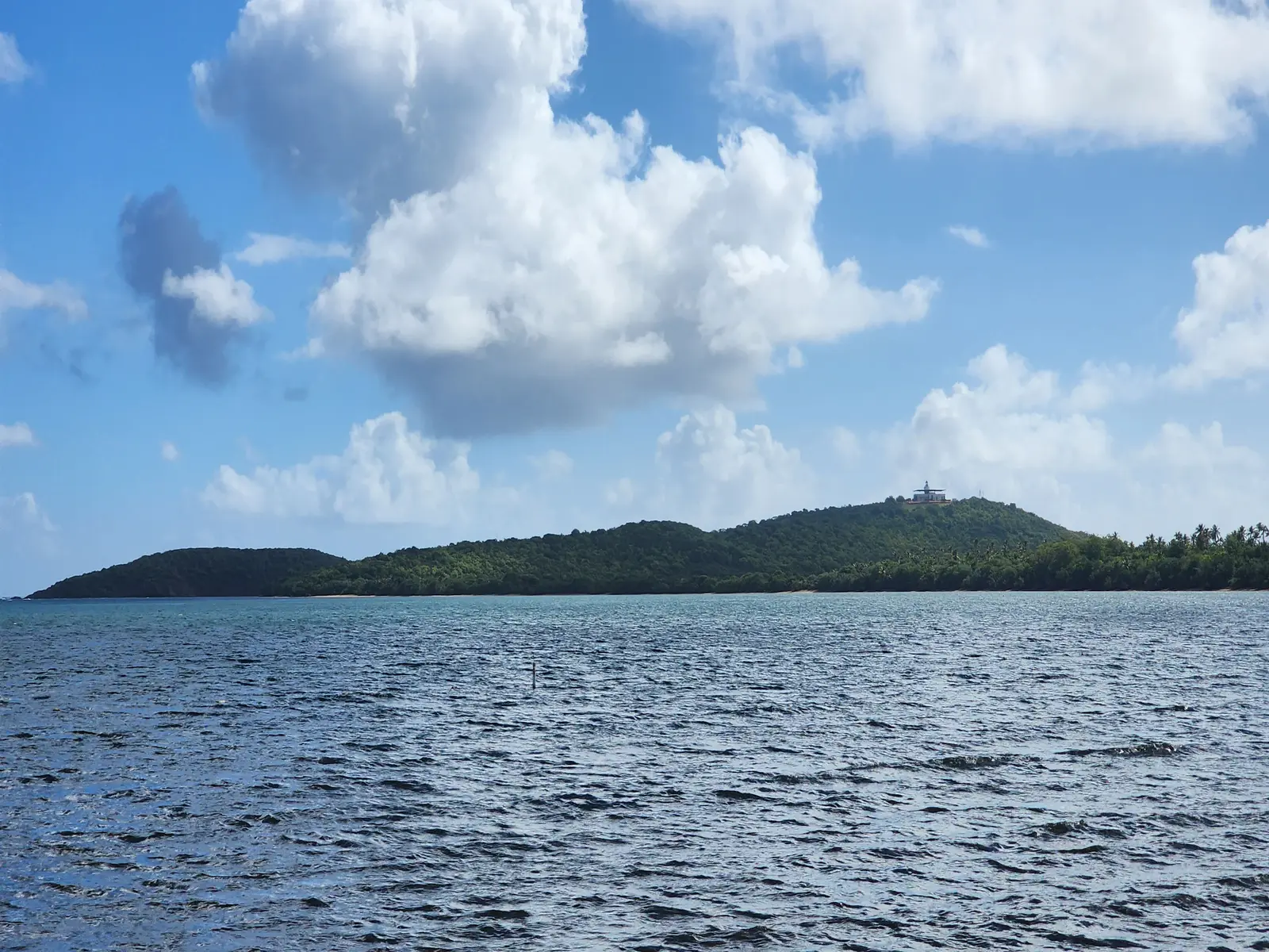 View to St John's Head from Seven Seas beach