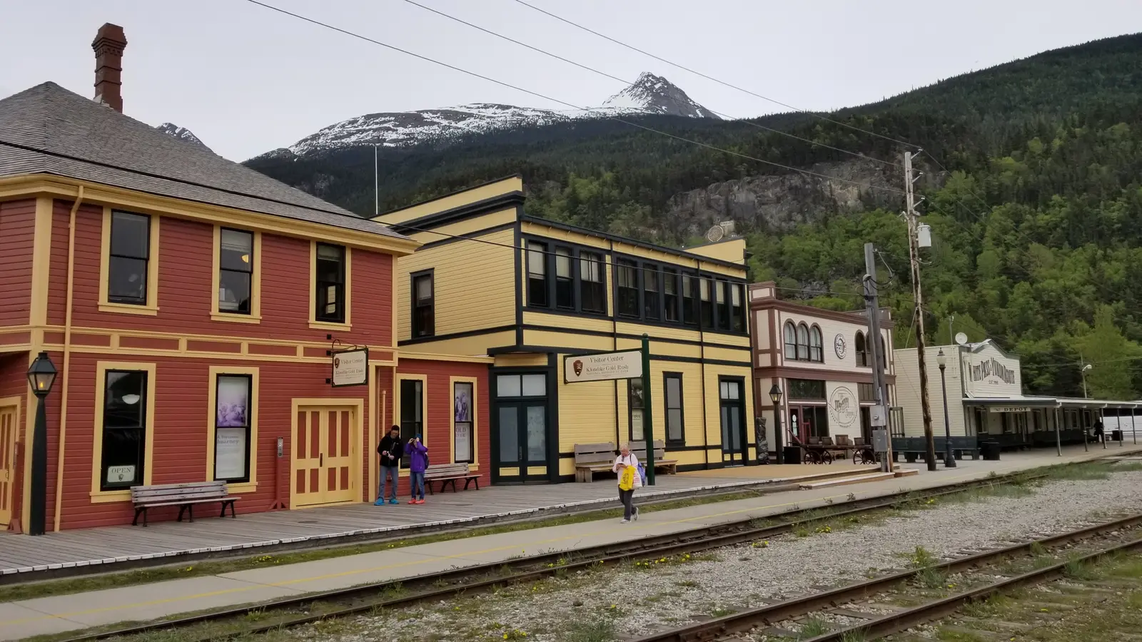 Downtown Skagway and White Pass & Yukon railway