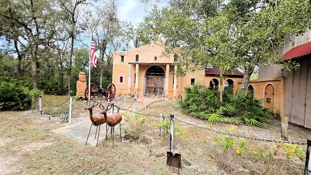 Alamo building on the backlot of the castle