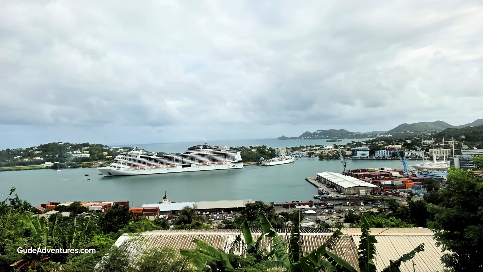 Castries city viewpoint in St Lucia