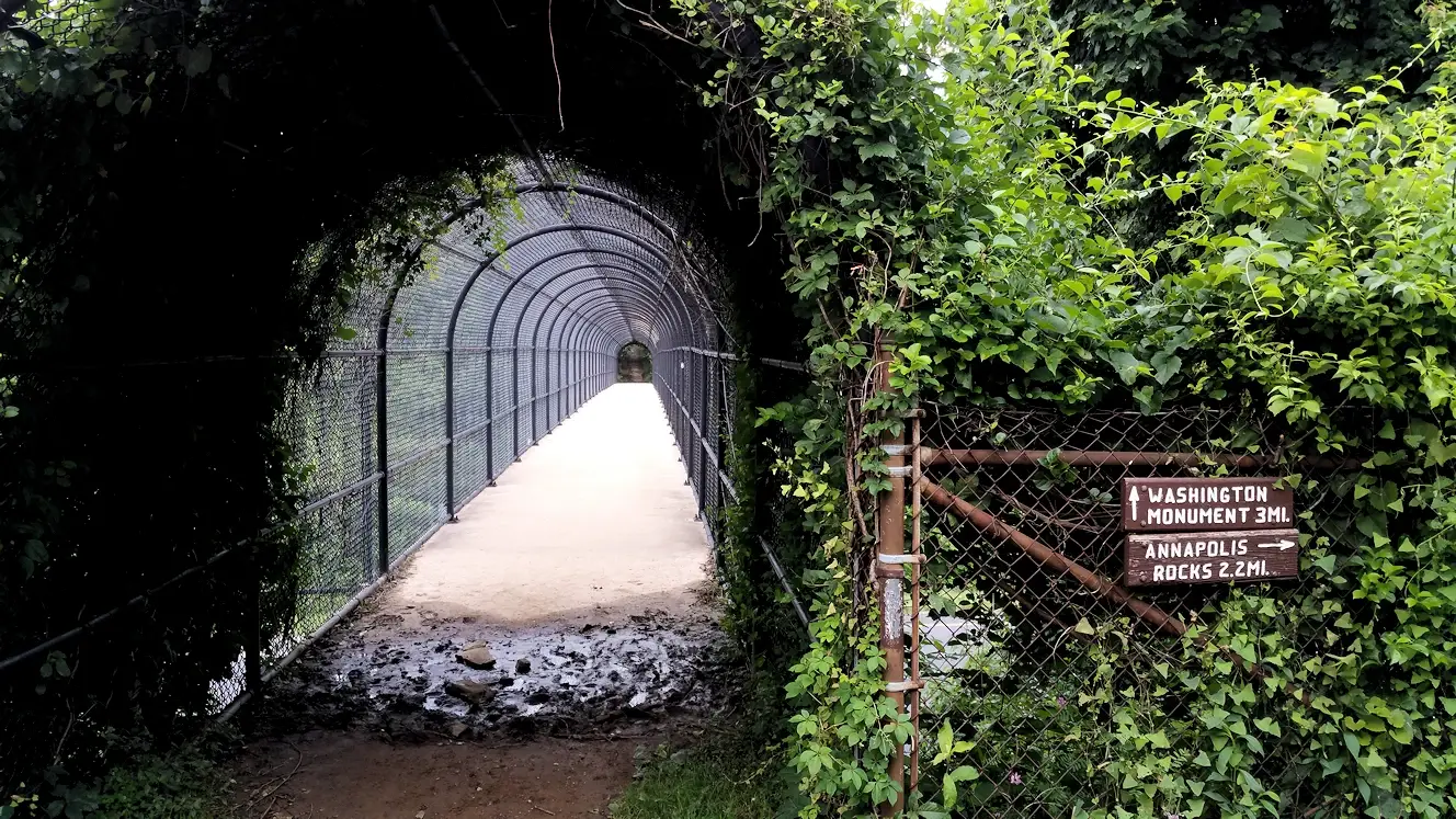 Appalachian Trail crossing Interstate 70 on South Mountain