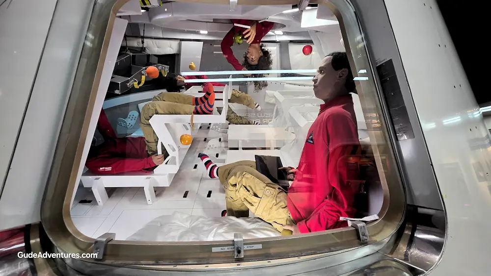 View inside the International Space Station display