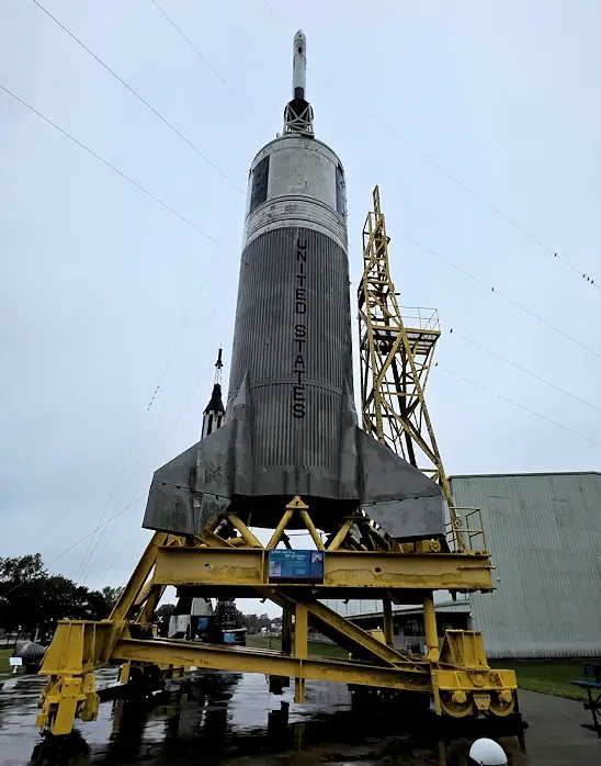 Little Joe II launch vehicle and BP-22 in the George Abbey Rocket Park