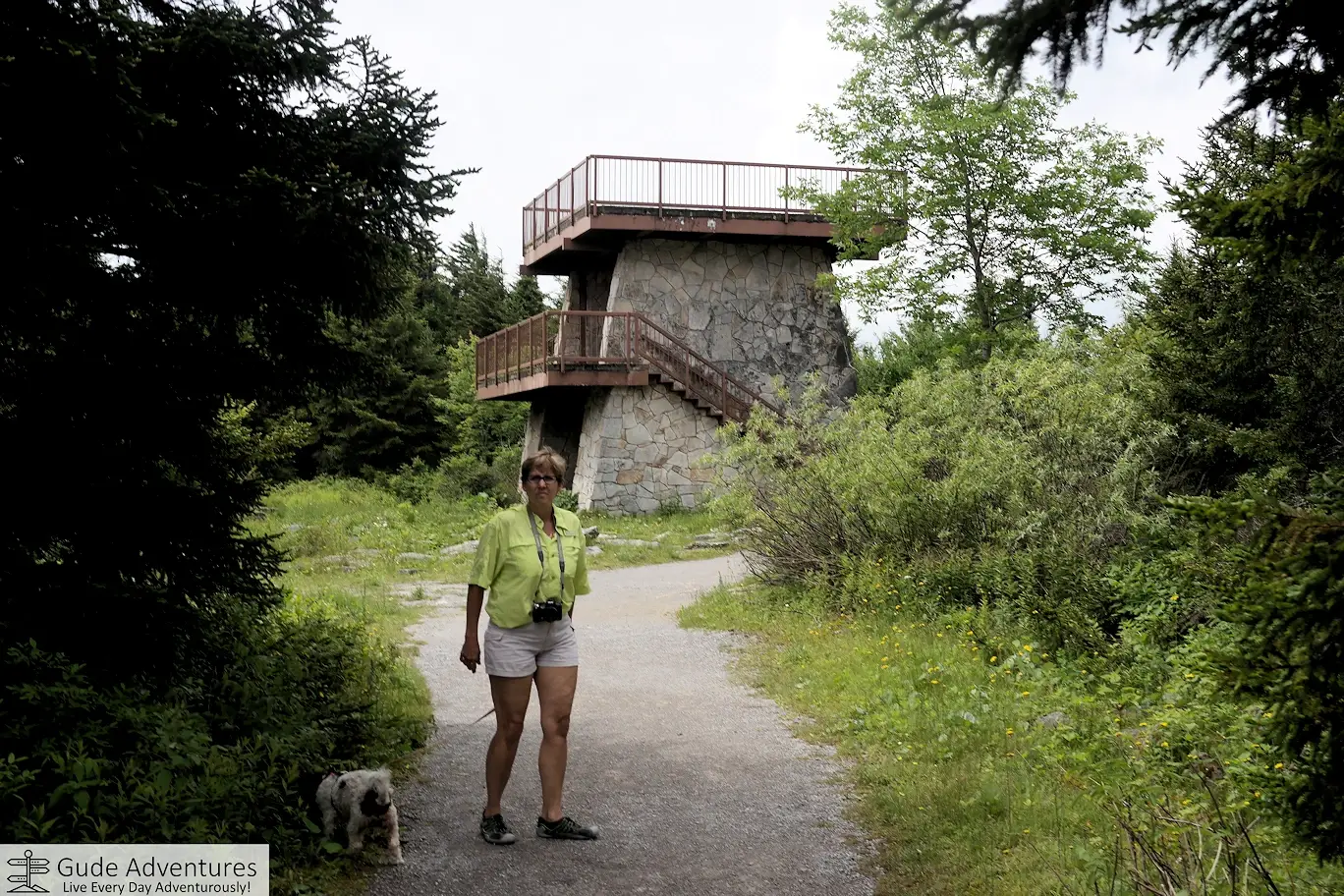 The trail to the observation tower in the top of Spruce Mountain