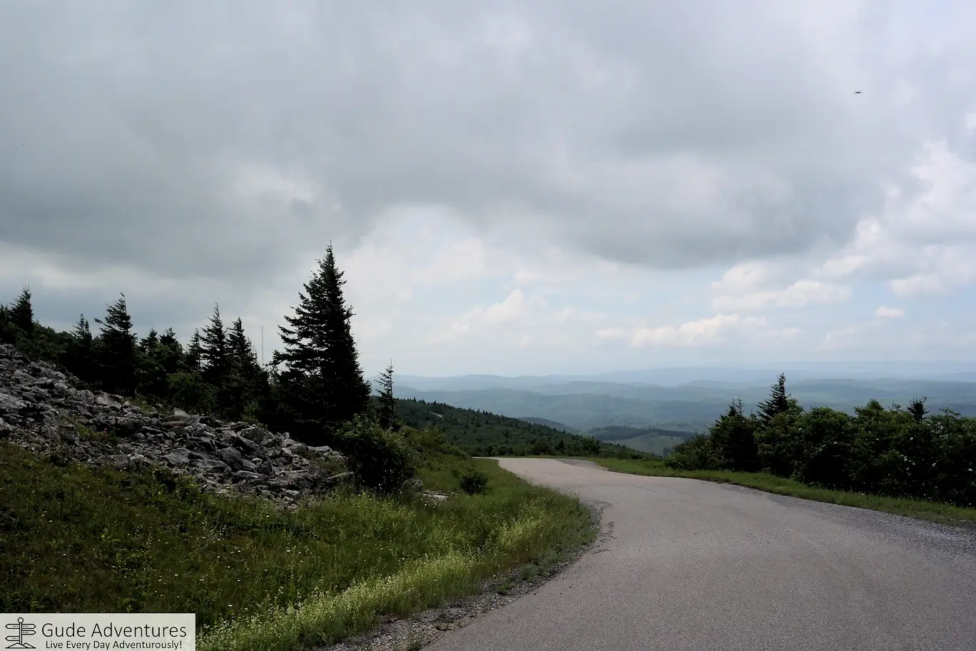 The road up Spruce Mountain