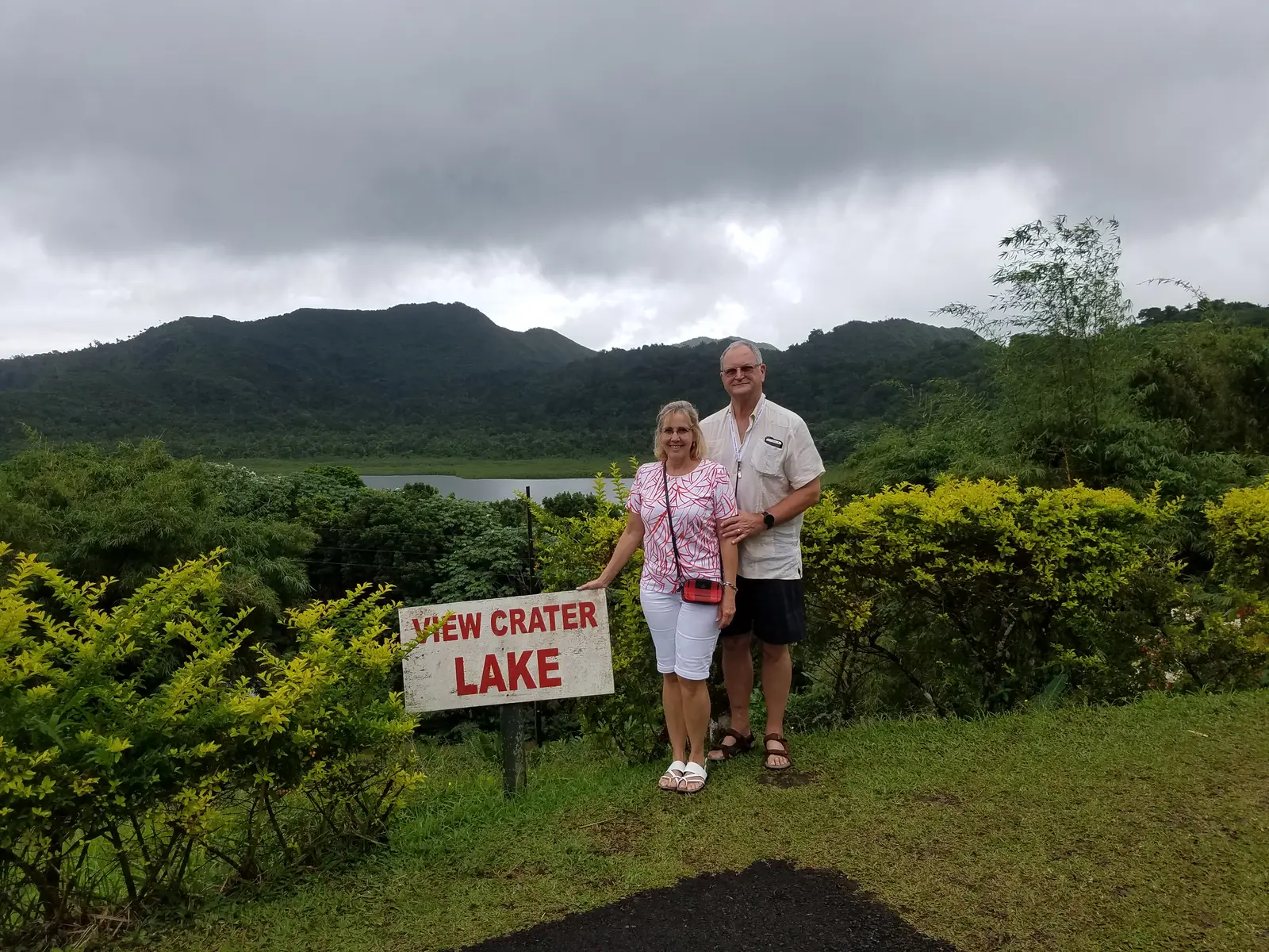 Grand Etang volcano crater lake