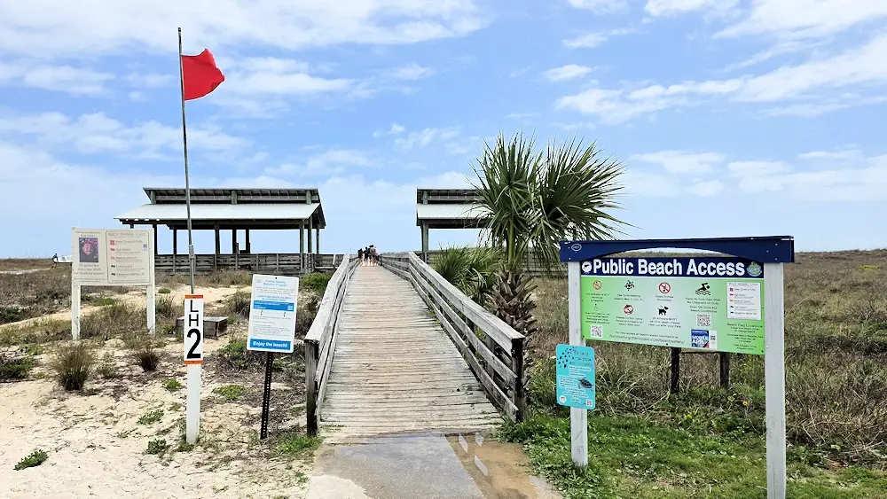 Beach access at St George Island.