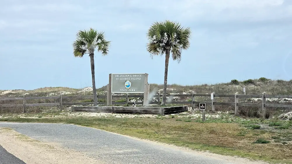 St George Island State Park entrance.