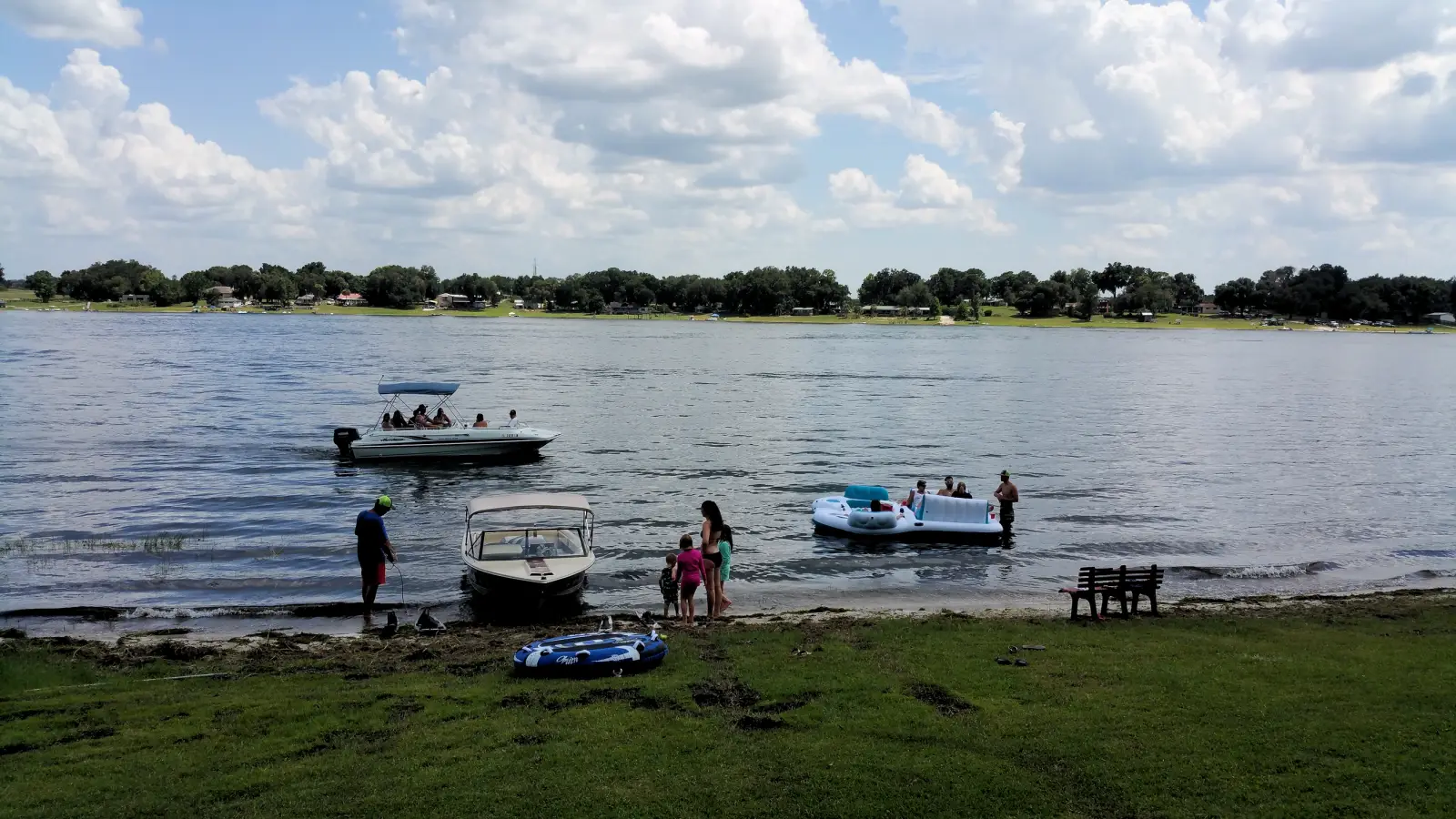 Lake Iola is a popular spot for boating and fishing.