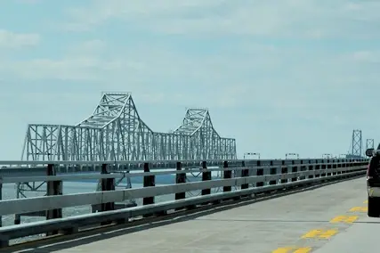 Going over the Chesapeake Bridge