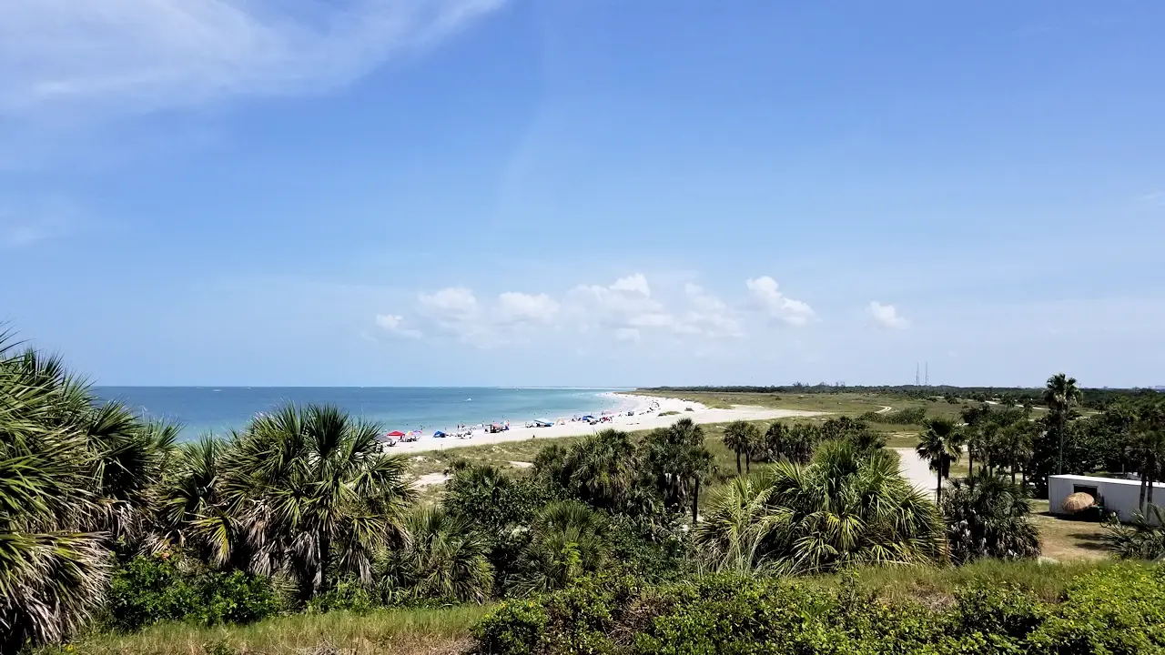 The beach at Fort DeSoto Park from Fort DeSoto