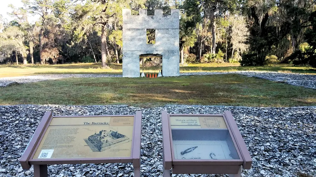 Ruins of the barracks at the town of Frederica