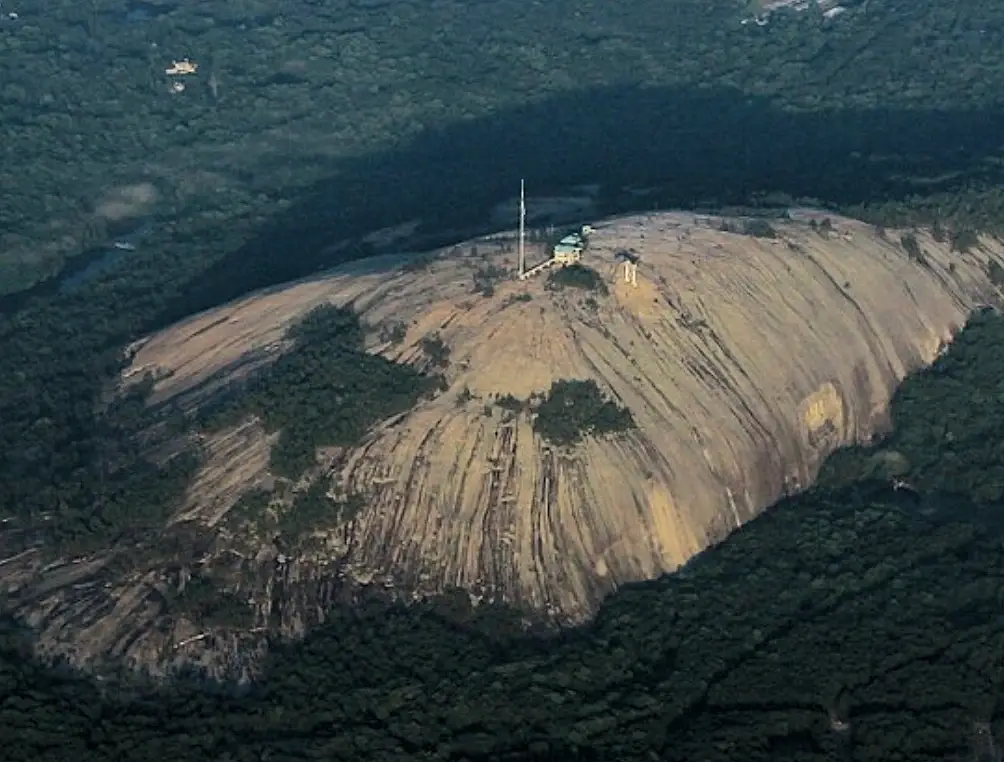 Aerial view of Stone Mountain