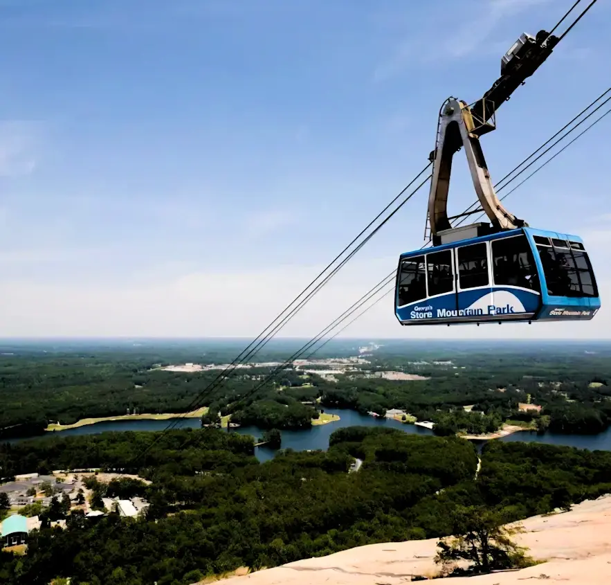 Summit Skyride cable car at Stone Mountain